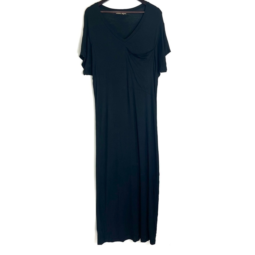 Donna Mizani  Zip Shoulder Black Maxi Dress Size XS